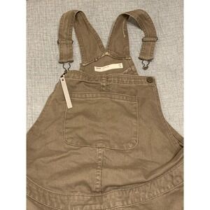 NWT ASOS DENIM Womens maternity Khaki olive Cargo Bib Overalls Pants Size 16